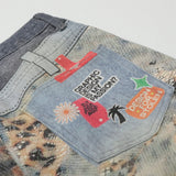DAXUEN Cropped wide-leg digital print pants with bear graphic