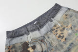 DAXUEN Cropped wide-leg digital print pants with bear graphic