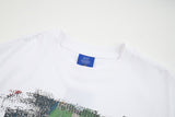 DAXUEN Distressed graphic portrait t-shirt in black and white
