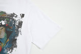 DAXUEN Distressed graphic portrait t-shirt in black and white