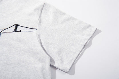 DAXUEN Oversized short-sleeve crew neck T-shirt with graphic