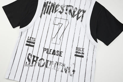 DAXUEN Layered short-sleeve t-shirt with sleeveless vest