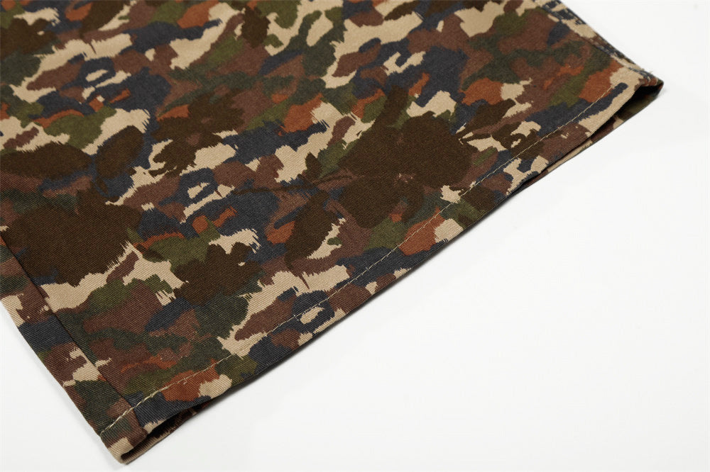 DAXUEN Camouflage wide-leg cargo shorts