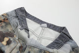 DAXUEN Cropped wide-leg digital print pants with bear graphic