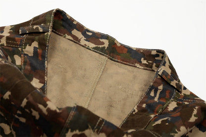 DAXUEN Camouflage wide-leg cargo shorts