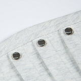 DAXUEN Short-sleeved T-shirt with metallic emblem and pleated details
