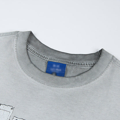 DAXUEN Vintage graphic crew neck t-shirt