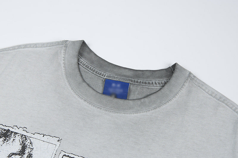 DAXUEN Vintage graphic crew neck t-shirt