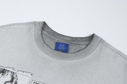 DAXUEN Vintage graphic crew neck t-shirt