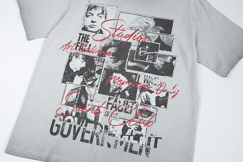 DAXUEN Vintage graphic crew neck t-shirt