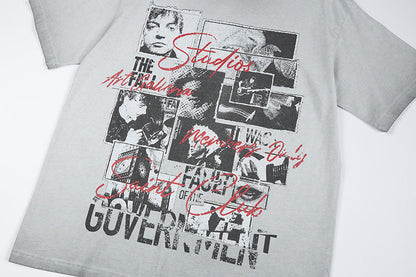 DAXUEN Vintage graphic crew neck t-shirt