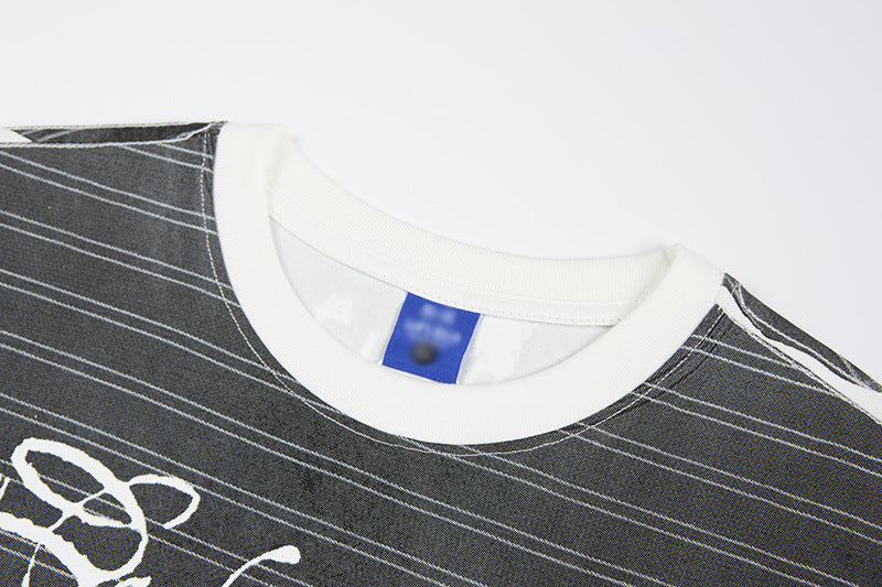 DAXUEN Oversized short-sleeved graphic T-shirt in black or white