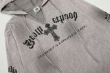 DAXUEN Gothic cross print oversized hoodie