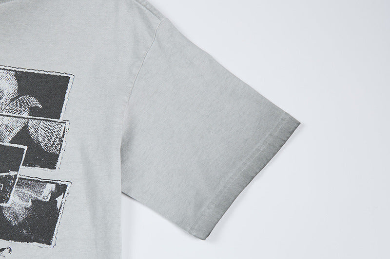 DAXUEN Vintage graphic crew neck t-shirt