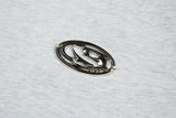 DAXUEN Short-sleeved T-shirt with metallic emblem and pleated details