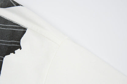 DAXUEN Oversized short-sleeved graphic T-shirt in black or white