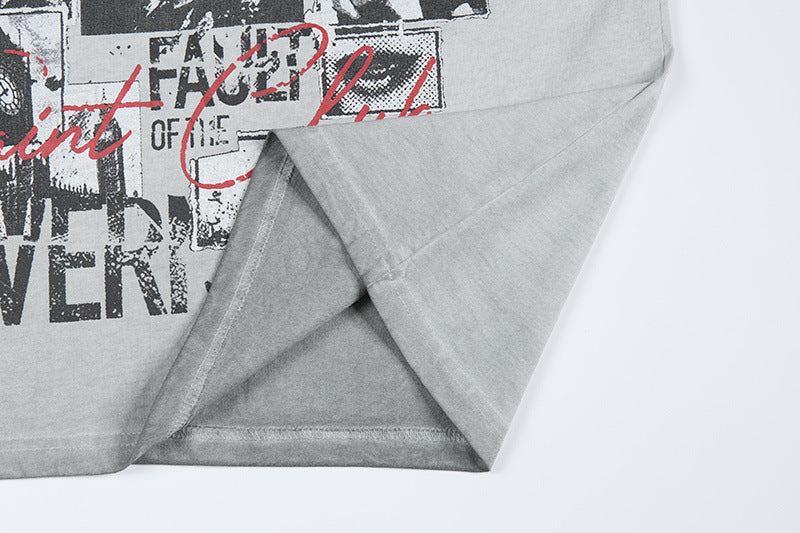 DAXUEN Vintage graphic crew neck t-shirt