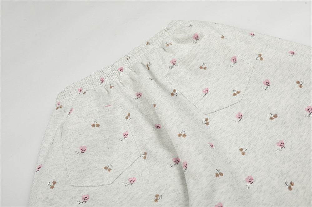 DAXUEN Wide-leg sweatpants with playful prints and embroidery