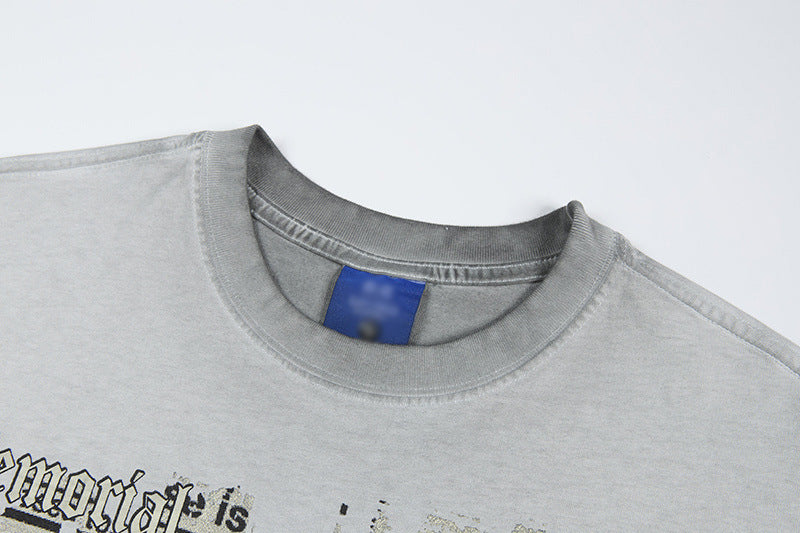 DAXUEN Short-sleeved crew neck graphic T-shirt
