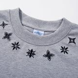 DAXUEN Short-sleeved relaxed-fit t-shirt with floral embroidery