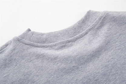 DAXUEN Short-sleeved relaxed-fit t-shirt with floral embroidery