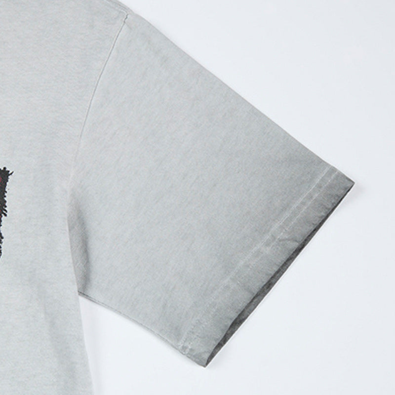 DAXUEN Distressed graphic t-shirt with vintage design