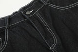DAXUEN Wide-leg denim shorts with star embroidery