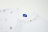 DAXUEN Oversized short-sleeve t-shirt with rhinestone embellishments