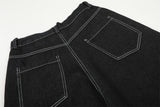 DAXUEN Wide-leg denim shorts with star embroidery