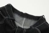 DAXUEN Wide-leg denim shorts with star embroidery