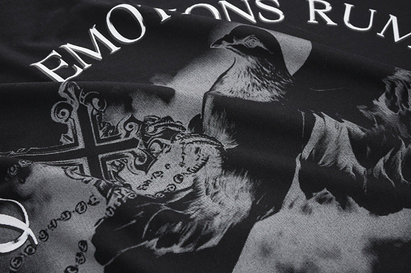 DAXUEN Oversized graphic t-shirt with bird print