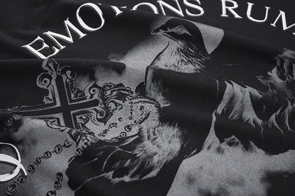 DAXUEN Oversized graphic t-shirt with bird print