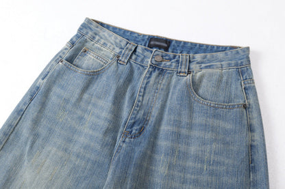 DAXUEN Baggy distressed blue denim pants