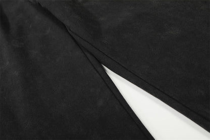 DAXUEN Distressed wide-leg sweatpants with graphic print