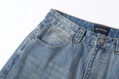 DAXUEN Baggy distressed blue denim pants
