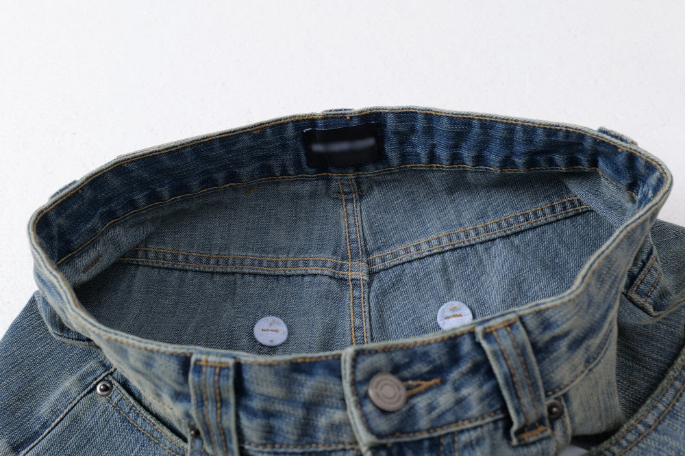 DAXUEN Baggy distressed blue denim pants