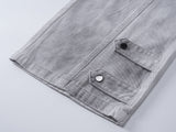DAXUEN High-waisted wide-leg cargo pants with acid-wash effect