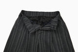 DAXUEN Wide-leg trousers in dark charcoal grey with pinstripes
