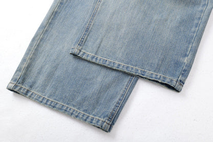 DAXUEN Baggy distressed blue denim pants