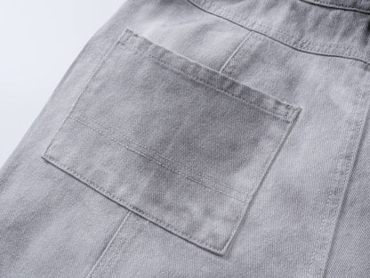 DAXUEN High-waisted wide-leg cargo pants with acid-wash effect