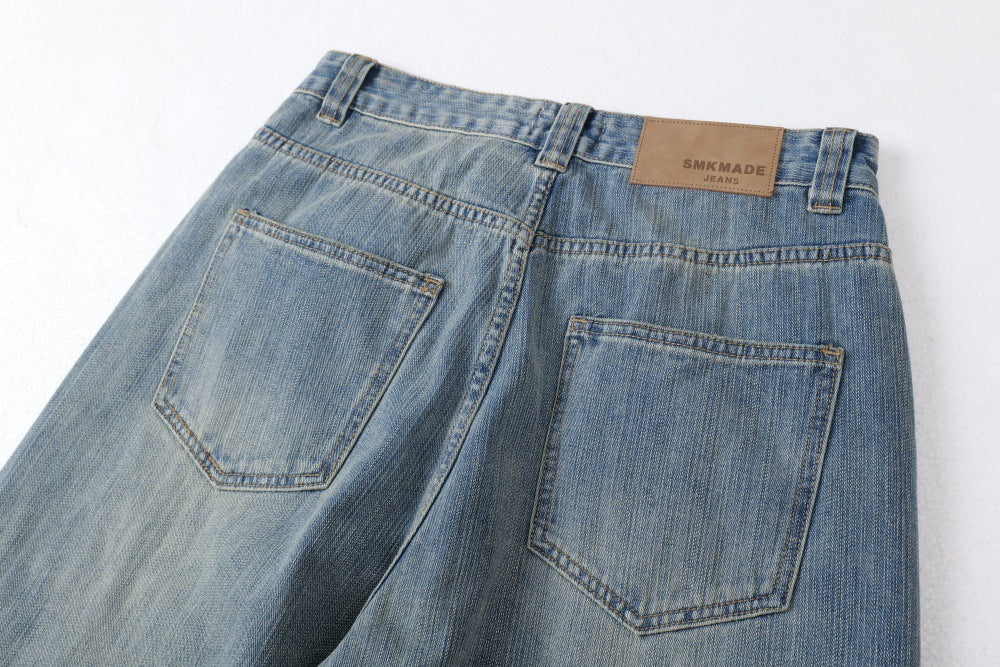 DAXUEN Baggy distressed blue denim pants