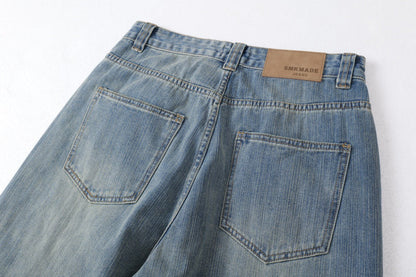 DAXUEN Baggy distressed blue denim pants