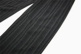 DAXUEN Wide-leg trousers in dark charcoal grey with pinstripes