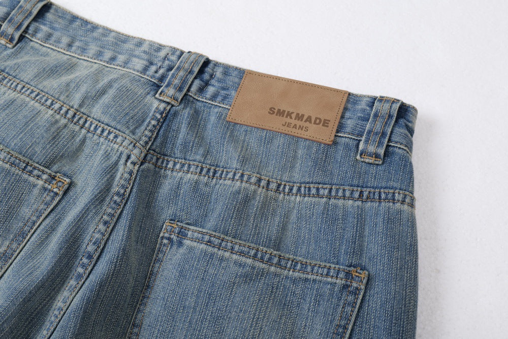 DAXUEN Baggy distressed blue denim pants
