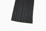 DAXUEN Wide-leg trousers in dark charcoal grey with pinstripes
