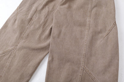 DAXUEN High-waisted wide-leg balloon pants in solid colors