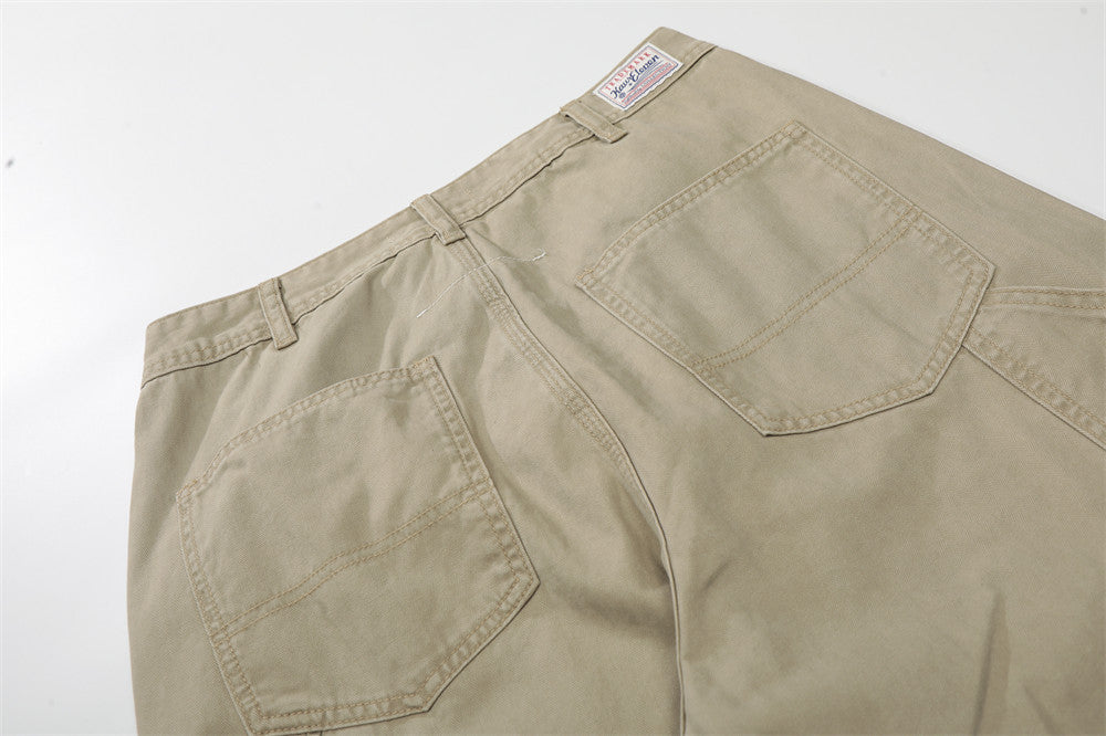DAXUEN Loose-fitting wide-leg trousers in khaki and sage green