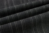 DAXUEN Wide-leg trousers in dark charcoal grey with pinstripes