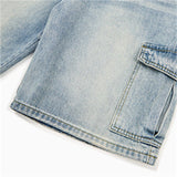 DAXUEN Men's loose-fit denim cargo shorts