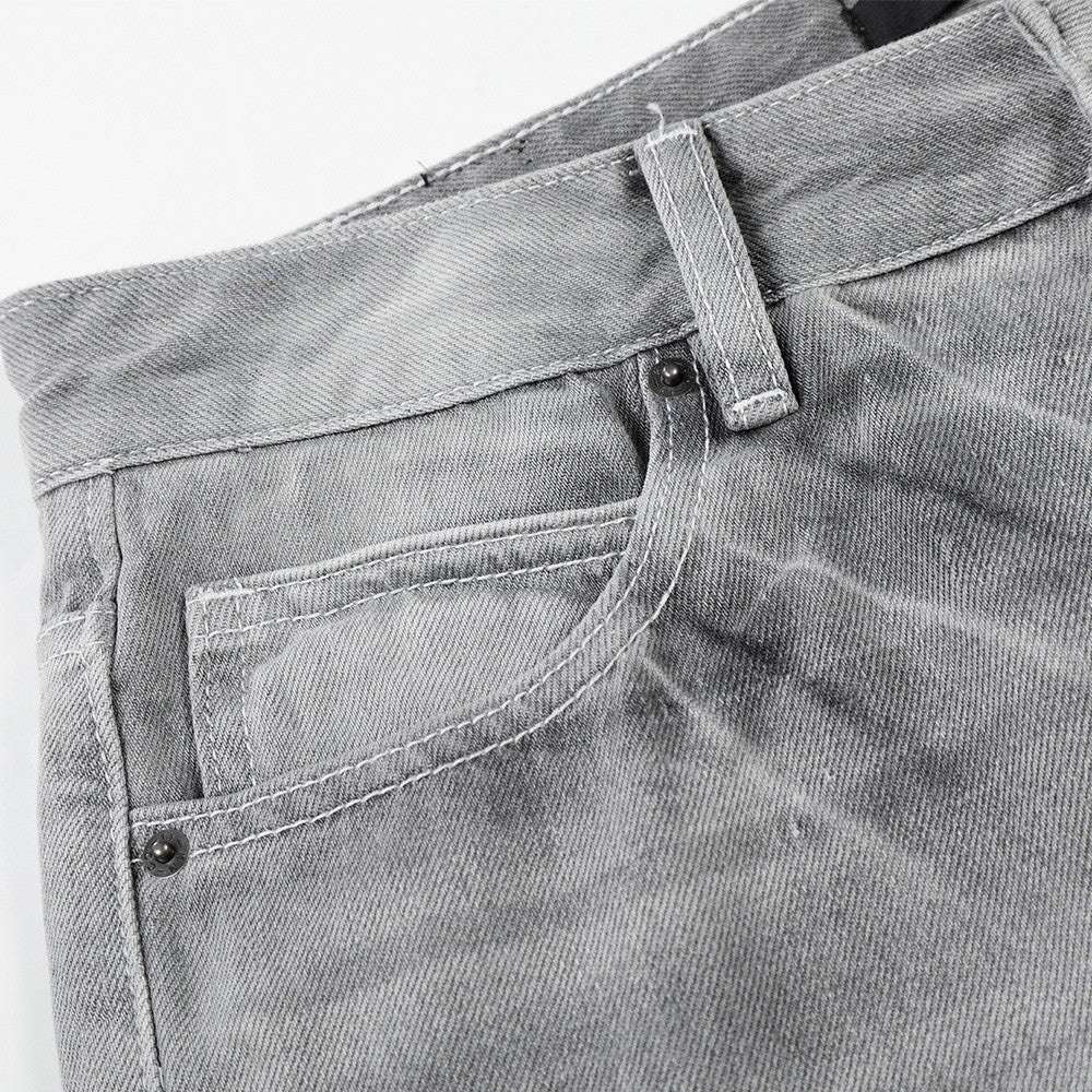 DAXUEN Wide-leg jeans in light washed grey denim